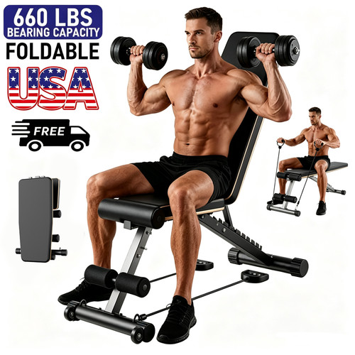 Foldable dumbbell bench - foldable,